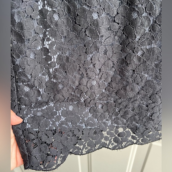 NEW Aritzia Talula Womens Black Lace Dress Mini Holiday Party Cocktail Size L - Picture 8 of 11